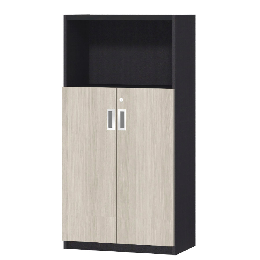 (商品画像) オーダーオフィスストッカー 奥行29.5cm×高さ119.1cm×幅45～59cm 2段扉