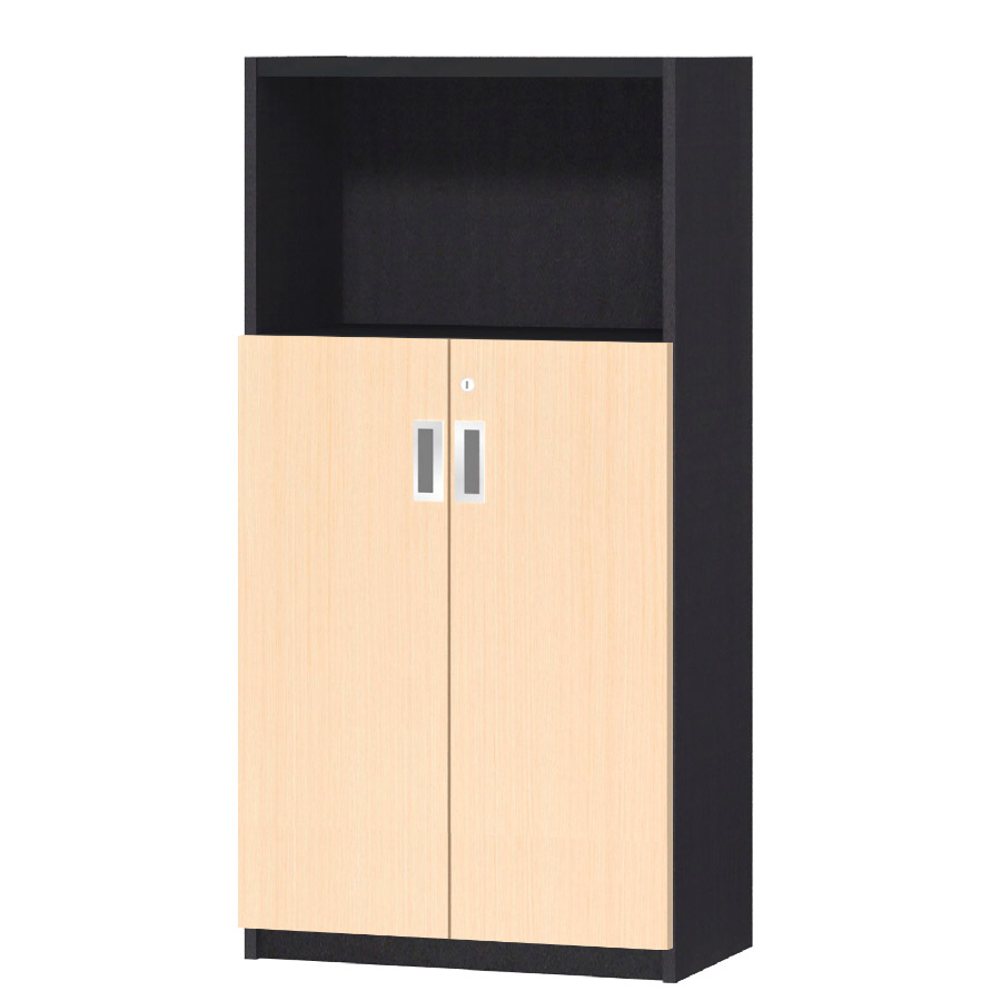 (商品画像) オーダーオフィスストッカー 奥行29.5cm×高さ119.1cm×幅45～59cm 2段扉