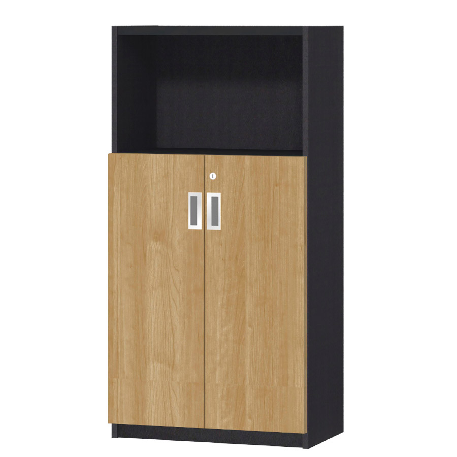 (商品画像) オーダーオフィスストッカー 奥行29.5cm×高さ119.1cm×幅45～59cm 2段扉