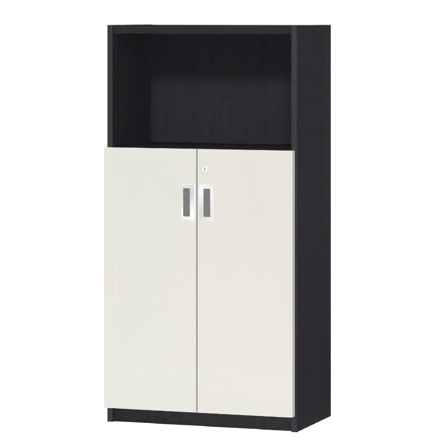 (商品画像) オーダーオフィスストッカー 奥行29.5cm×高さ119.1cm×幅45～59cm 2段扉