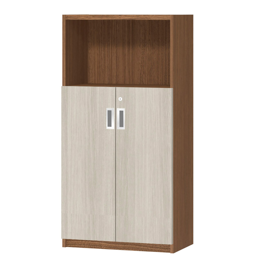 (商品画像) オーダーオフィスストッカー 奥行29.5cm×高さ119.1cm×幅45～59cm 2段扉