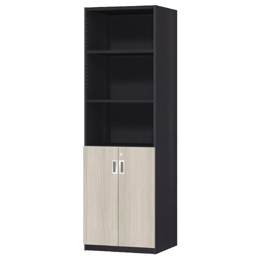 (商品画像) オーダーオフィスストッカー 奥行44.5cm×高さ191.1cm×幅45～59cm 2段扉