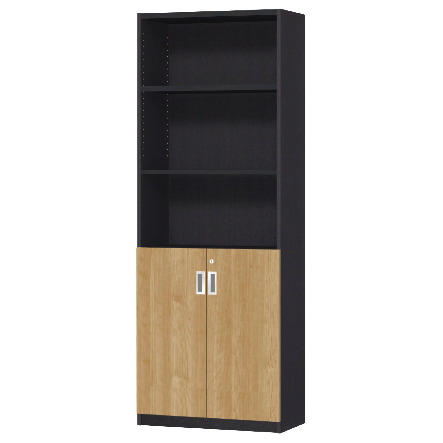 (商品画像) オーダーオフィスストッカー 奥行29.5cm×高さ191.1cm×幅60～70cm 2段扉