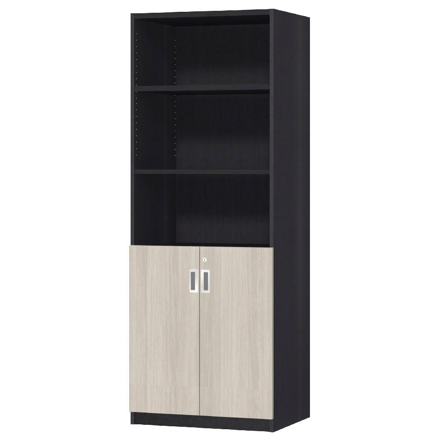 (商品画像) オーダーオフィスストッカー 奥行44.5cm×高さ191.1cm×幅60～70cm 2段扉