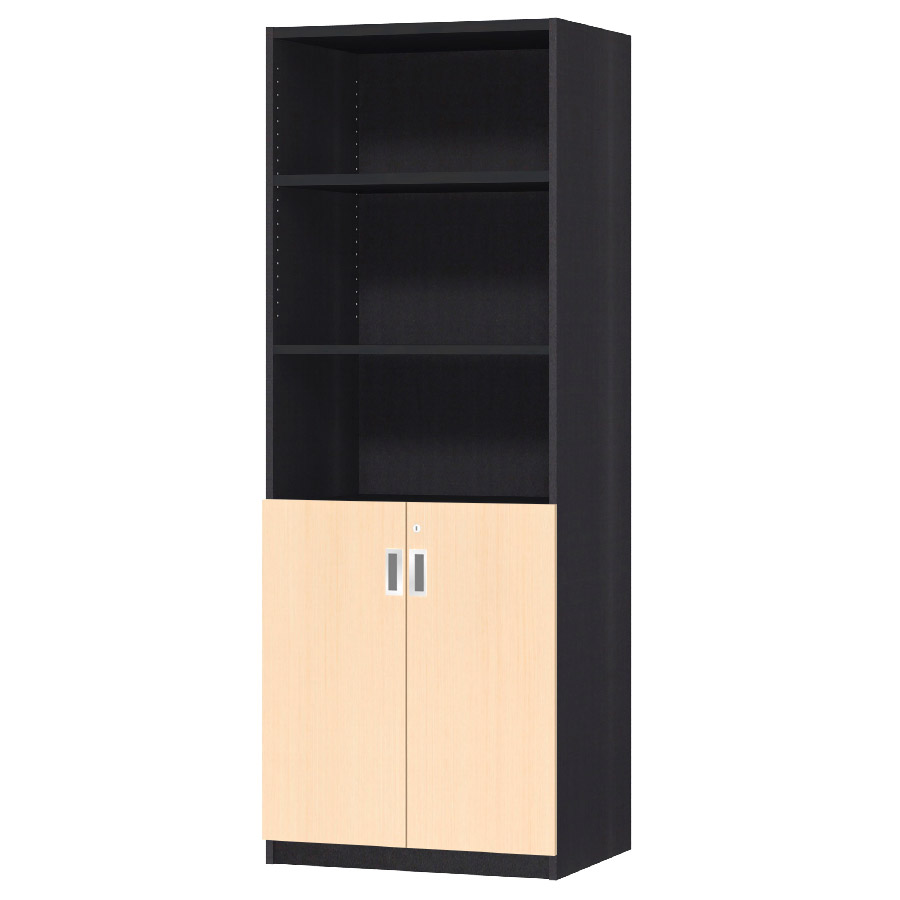 (商品画像) オーダーオフィスストッカー 奥行44.5cm×高さ191.1cm×幅60～70cm 2段扉