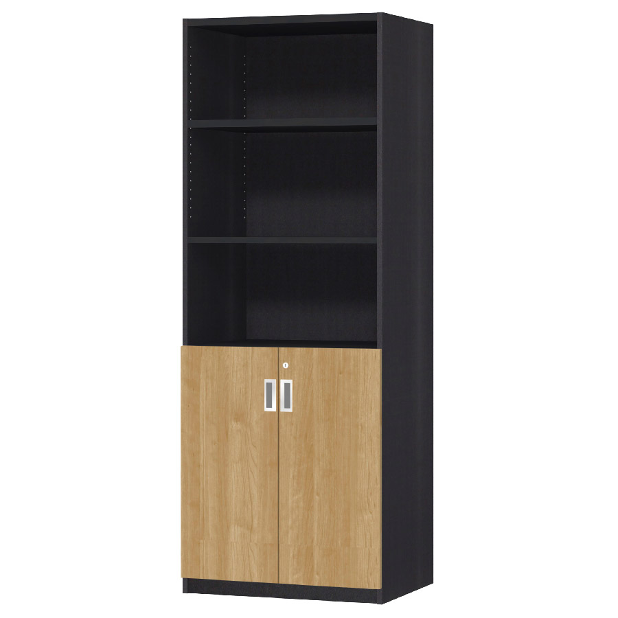 (商品画像) オーダーオフィスストッカー 奥行44.5cm×高さ191.1cm×幅60～70cm 2段扉