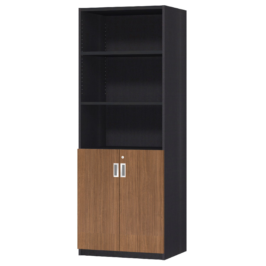 (商品画像) オーダーオフィスストッカー 奥行44.5cm×高さ191.1cm×幅60～70cm 2段扉