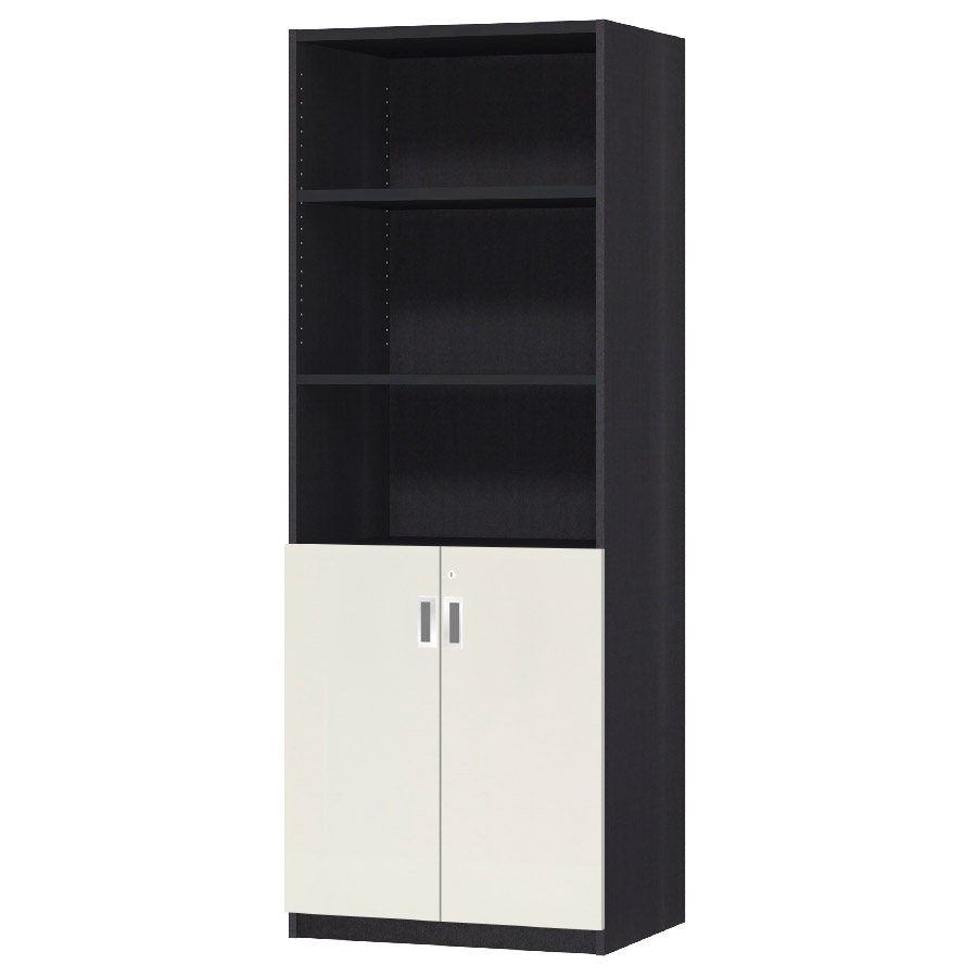 (商品画像) オーダーオフィスストッカー 奥行44.5cm×高さ191.1cm×幅60～70cm 2段扉