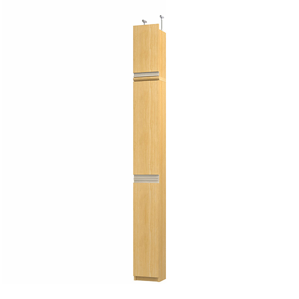 (商品画像) エースラック/カラーラック オーダーメイド 天井突っ張り ライン扉付 奥行19cm×高さ226～235cm×幅15～24cm（標準タイプ）