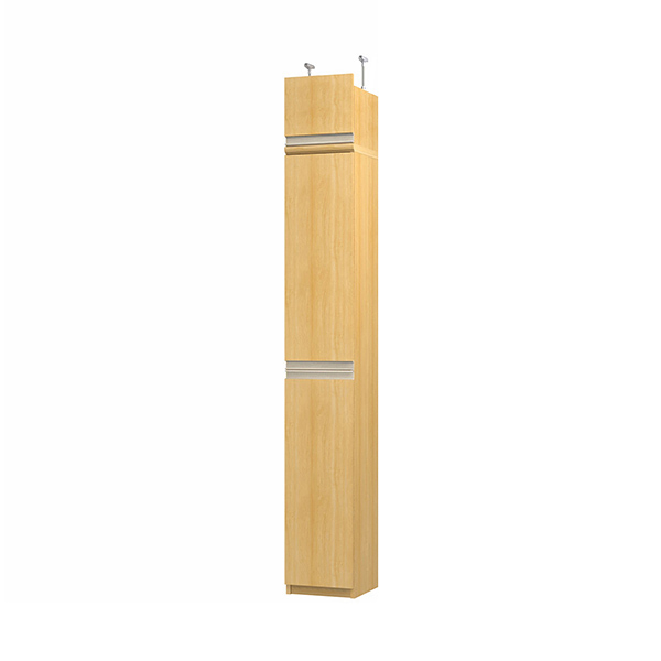 (商品画像) エースラック/カラーラック オーダーメイド 天井突っ張り ライン扉付 奥行31cm×高さ208～217cm×幅25～29cm（標準タイプ）