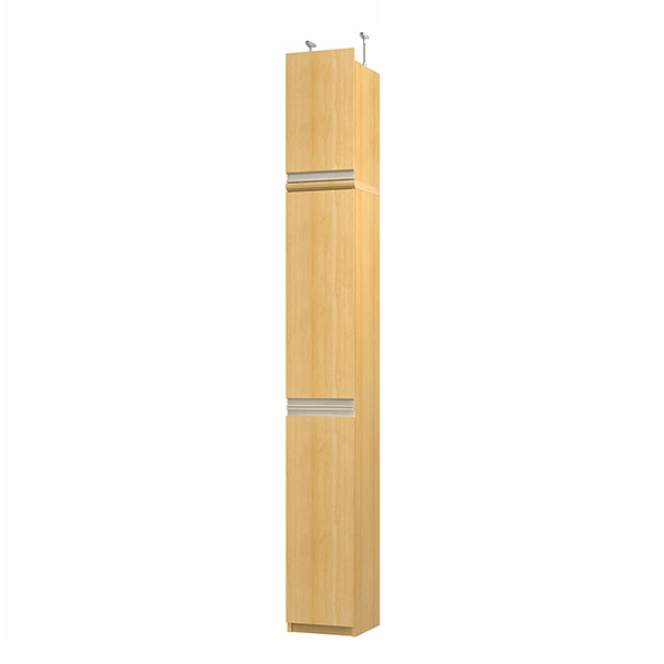 (商品画像) エースラック/カラーラック オーダーメイド 天井突っ張り ライン扉付 奥行25cm×高さ232～241cm×幅25～29cm（標準タイプ）