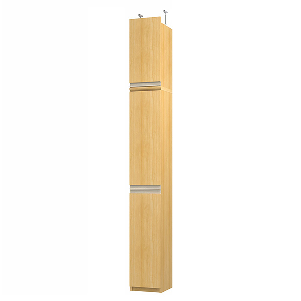 (商品画像) エースラック/カラーラック オーダーメイド 天井突っ張り ライン扉付 奥行31cm×高さ241.1～250.1cm×幅25～29cm（標準タイプ）