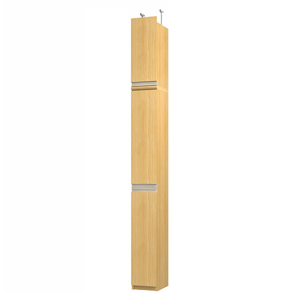 (商品画像) エースラック/カラーラック オーダーメイド 天井突っ張り ライン扉付 奥行25cm×高さ241.1～250.1cm×幅15～24cm（タフタイプ）