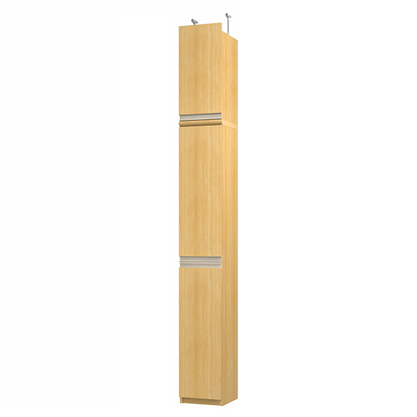 (商品画像) エースラック/カラーラック オーダーメイド 天井突っ張り ライン扉付 奥行25cm×高さ241.1～250.1cm×幅25～29cm（タフタイプ）