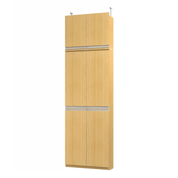 (商品画像) エースラック/カラーラック オーダーメイド 天井突っ張り ライン扉付 奥行19cm×高さ232～241cm×幅60～70cm（タフタイプ）