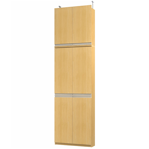 (商品画像) エースラック/カラーラック オーダーメイド 天井突っ張り ライン扉付 奥行19cm×高さ250～259cm×幅60～70cm（タフタイプ）