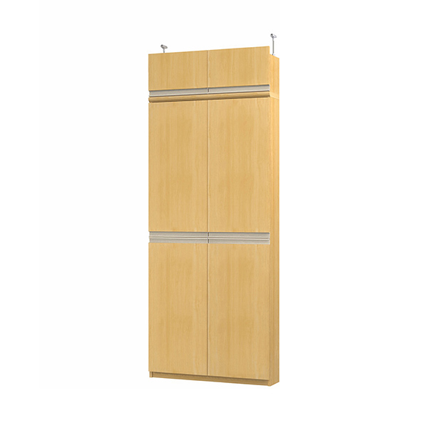 (商品画像) エースラック/カラーラック オーダーメイド 天井突っ張り ライン扉付 奥行19cm×高さ208～217cm×幅71～80cm（タフタイプ）