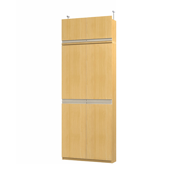 (商品画像) エースラック/カラーラック オーダーメイド 天井突っ張り ライン扉付 奥行19cm×高さ217～226cm×幅71～80cm（タフタイプ）