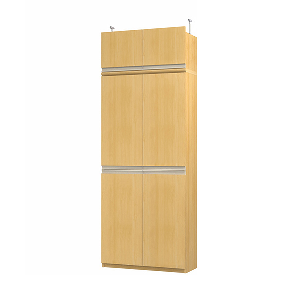 (商品画像) エースラック/カラーラック オーダーメイド 天井突っ張り ライン扉付 奥行25cm×高さ217～226cm×幅71～80cm（タフタイプ）