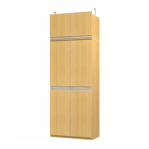 (商品画像) エースラック/カラーラック オーダーメイド 天井突っ張り ライン扉付 奥行40cm×高さ226～235cm×幅71～80cm（タフタイプ）