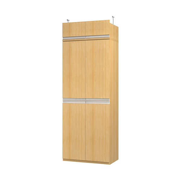 (商品画像) エースラック/カラーラック オーダーメイド 天井突っ張り ライン扉付 奥行46cm×高さ230～239cm×幅71～80cm（タフタイプ）