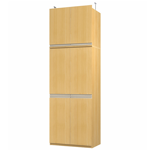 (商品画像) エースラック/カラーラック オーダーメイド 天井突っ張り ライン扉付 奥行46cm×高さ250～259cm×幅71～80cm（タフタイプ）