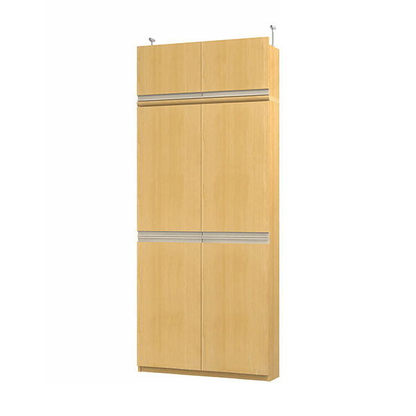 (商品画像) エースラック/カラーラック オーダーメイド 天井突っ張り ライン扉付 奥行19cm×高さ217～226cm×幅81～90cm（タフタイプ）