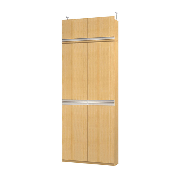 (商品画像) エースラック/カラーラック オーダーメイド 天井突っ張り ライン扉付 奥行19cm×高さ239～248cm×幅81～90cm（タフタイプ）