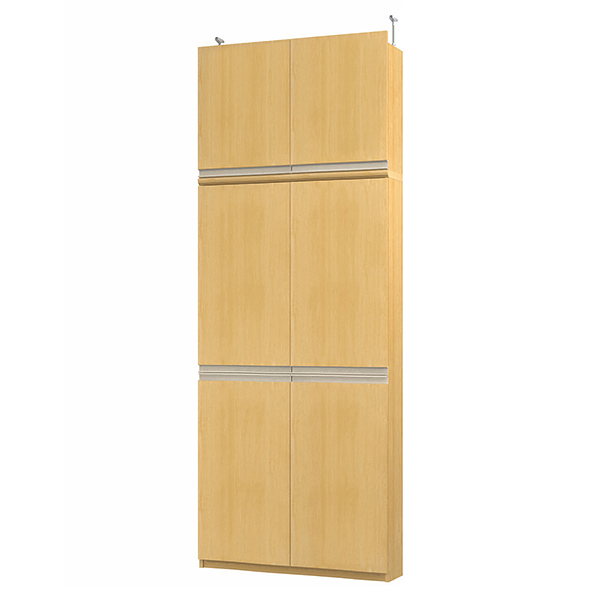 (商品画像) エースラック/カラーラック オーダーメイド 天井突っ張り ライン扉付 奥行19cm×高さ241.1～250.1cm×幅81～90cm（タフタイプ）