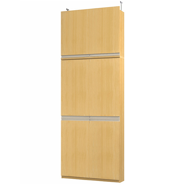 (商品画像) エースラック/カラーラック オーダーメイド 天井突っ張り ライン扉付 奥行19cm×高さ250～259cm×幅81～90cm（タフタイプ）