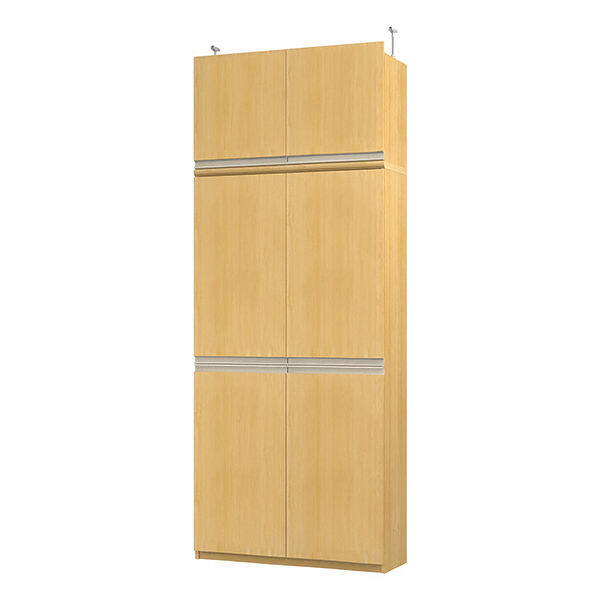 (商品画像) エースラック/カラーラック オーダーメイド 天井突っ張り ライン扉付 奥行31cm×高さ232～241cm×幅81～90cm（タフタイプ）