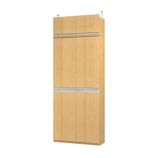 (商品画像) エースラック/カラーラック オーダーメイド 天井突っ張り ライン扉付 奥行25cm×高さ239～248cm×幅81～90cm（タフタイプ）