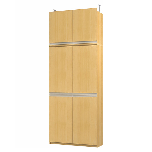 (商品画像) エースラック/カラーラック オーダーメイド 天井突っ張り ライン扉付 奥行25cm×高さ241.1～250.1cm×幅81～90cm（タフタイプ）