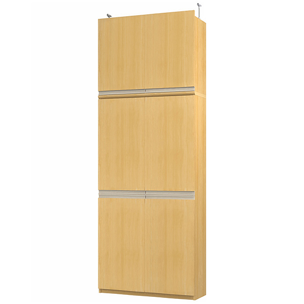 (商品画像) エースラック/カラーラック オーダーメイド 天井突っ張り ライン扉付 奥行25cm×高さ250～259cm×幅81～90cm（タフタイプ）