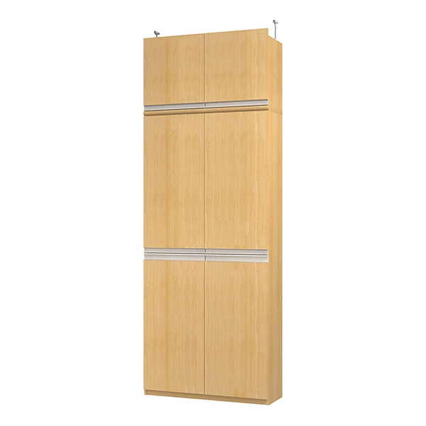 (商品画像) エースラック/カラーラック オーダーメイド 天井突っ張り ライン扉付 奥行31cm×高さ254～263cm×幅81～90cm（タフタイプ）