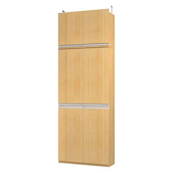 (商品画像) エースラック/カラーラック オーダーメイド 天井突っ張り ライン扉付 奥行31cm×高さ263.1～272.1cm×幅81～90cm（タフタイプ）