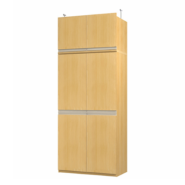 (商品画像) エースラック/カラーラック オーダーメイド 天井突っ張り ライン扉付 奥行46cm×高さ232～241cm×幅81～90cm（タフタイプ）