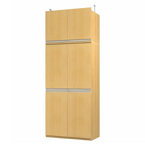 (商品画像) エースラック/カラーラック オーダーメイド 天井突っ張り ライン扉付 奥行46cm×高さ241.1～250.1cm×幅81～90cm（タフタイプ）