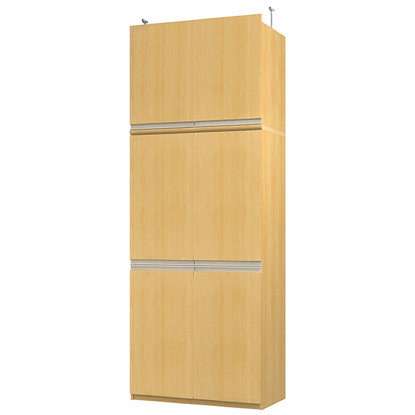 (商品画像) エースラック/カラーラック オーダーメイド 天井突っ張り ライン扉付 奥行46cm×高さ250～259cm×幅81～90cm（タフタイプ）