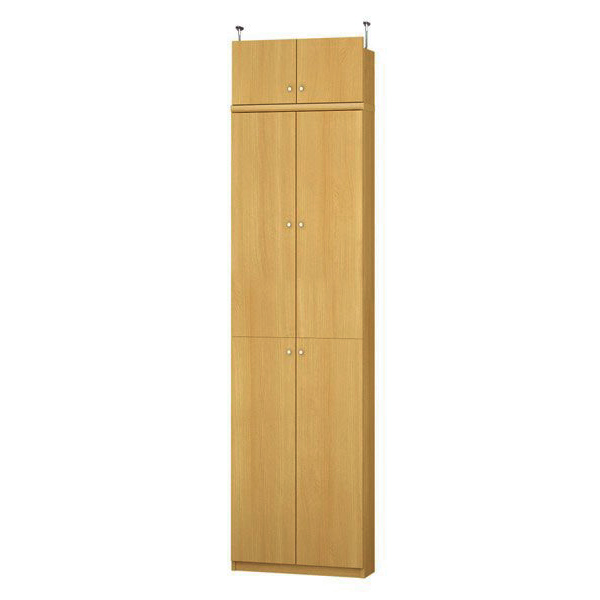 (商品画像) エースラック/カラーラック オーダーメイド 天井突っ張り 扉付 奥行19cm×高さ230～239cm×幅45～59cm（標準タイプ）