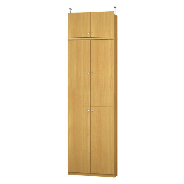 (商品画像) エースラック/カラーラック オーダーメイド 天井突っ張り 扉付 奥行19cm×高さ239～248cm×幅60～70cm（標準タイプ）