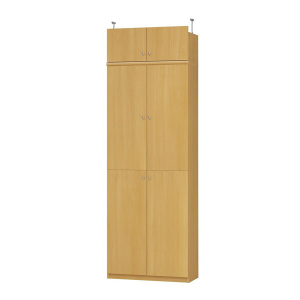 (商品画像) エースラック/カラーラック オーダーメイド 天井突っ張り 扉付 奥行31cm×高さ208～217cm×幅60～70cm（標準タイプ）