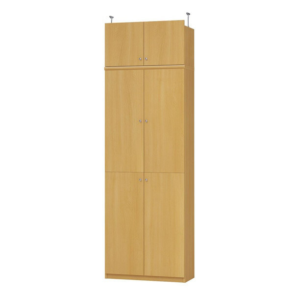 (商品画像) エースラック/カラーラック オーダーメイド 天井突っ張り 扉付 奥行31cm×高さ217～226cm×幅60～70cm（標準タイプ）