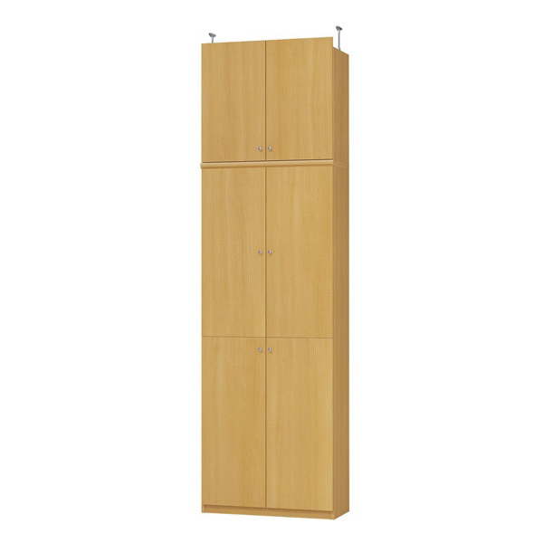 (商品画像) エースラック/カラーラック オーダーメイド 天井突っ張り 扉付 奥行25cm×高さ241.1～250.1cm×幅60～70cm（標準タイプ）