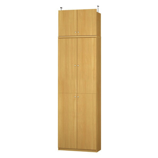 (商品画像) エースラック/カラーラック オーダーメイド 天井突っ張り 扉付 奥行25cm×高さ248～257cm×幅60～70cm（標準タイプ）