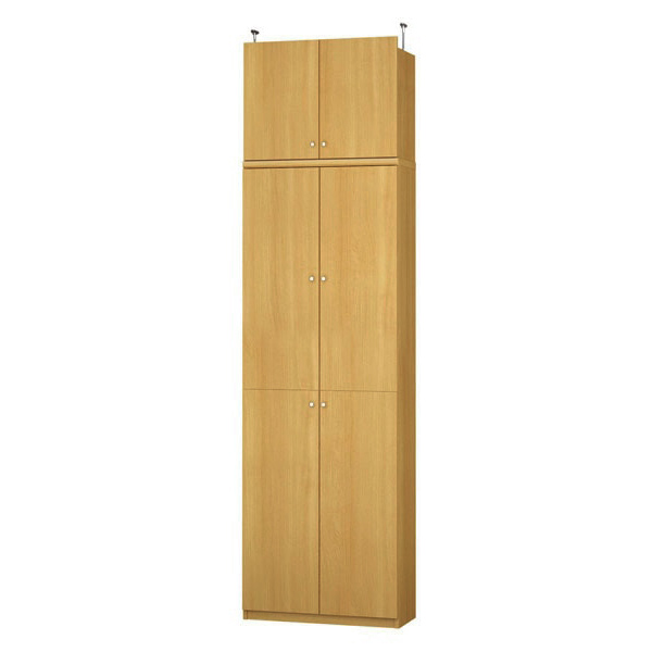 (商品画像) エースラック/カラーラック オーダーメイド 天井突っ張り 扉付 奥行25cm×高さ254～263cm×幅60～70cm（標準タイプ）