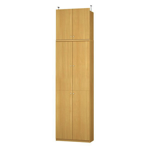 (商品画像) エースラック/カラーラック オーダーメイド 天井突っ張り 扉付 奥行31cm×高さ263.1～272.1cm×幅60～70cm（標準タイプ）