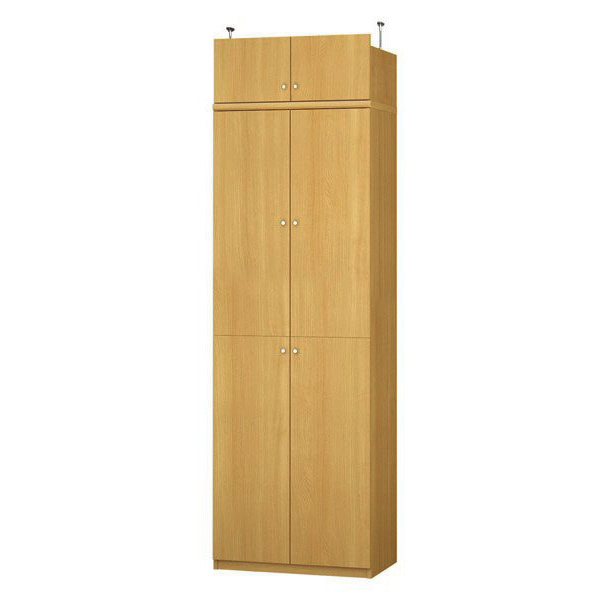 (商品画像) エースラック/カラーラック オーダーメイド 天井突っ張り 扉付 奥行46cm×高さ230～239cm×幅60～70cm（標準タイプ）