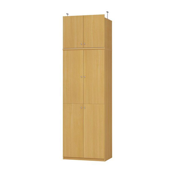 (商品画像) エースラック/カラーラック オーダーメイド 天井突っ張り 扉付 奥行46cm×高さ232～241cm×幅60～70cm（標準タイプ）