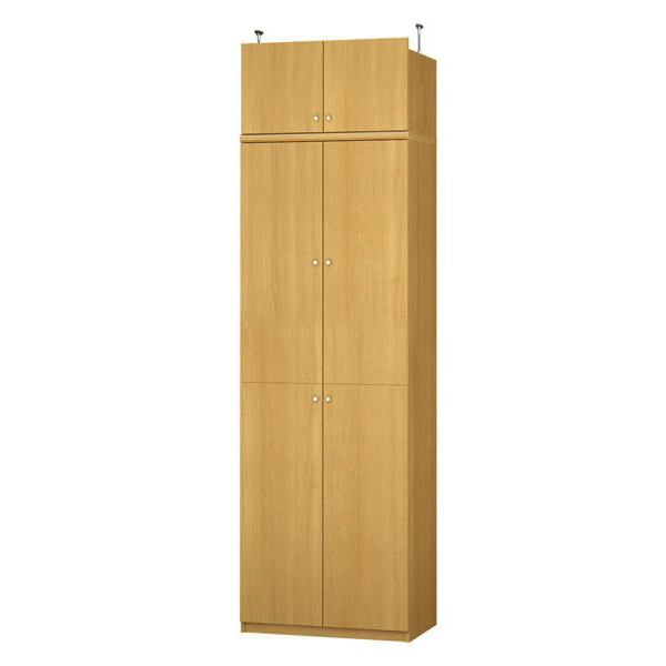 (商品画像) エースラック/カラーラック オーダーメイド 天井突っ張り 扉付 奥行46cm×高さ239～248cm×幅60～70cm（標準タイプ）